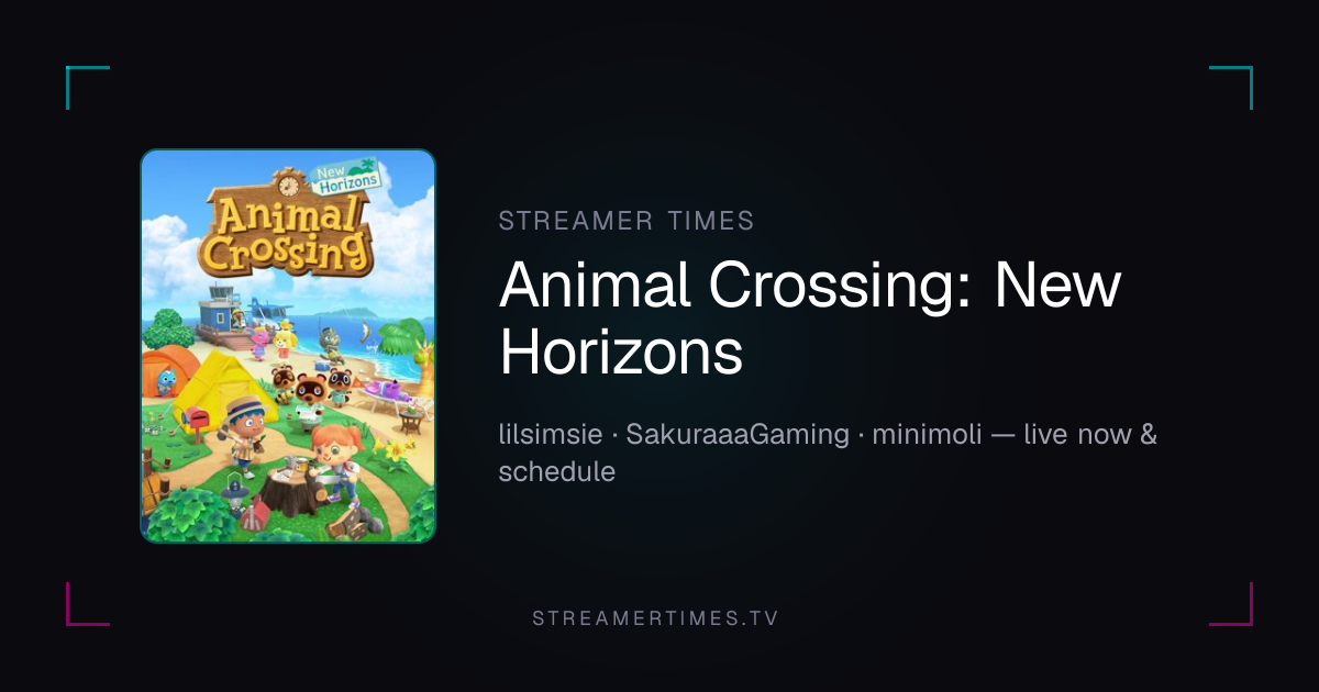 Animal Crossing: New Horizons-Streamer — Jetzt live, Rankings & Sendeplan