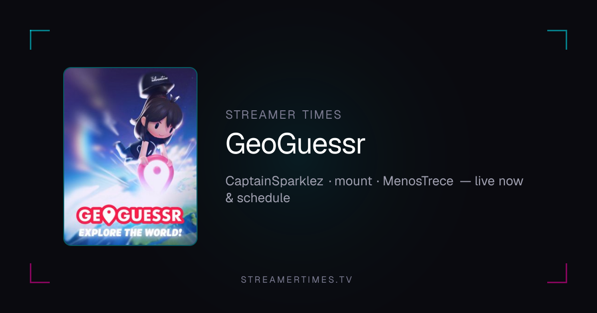GeoGuessr Streamers — Live Now, Rankings & Schedule