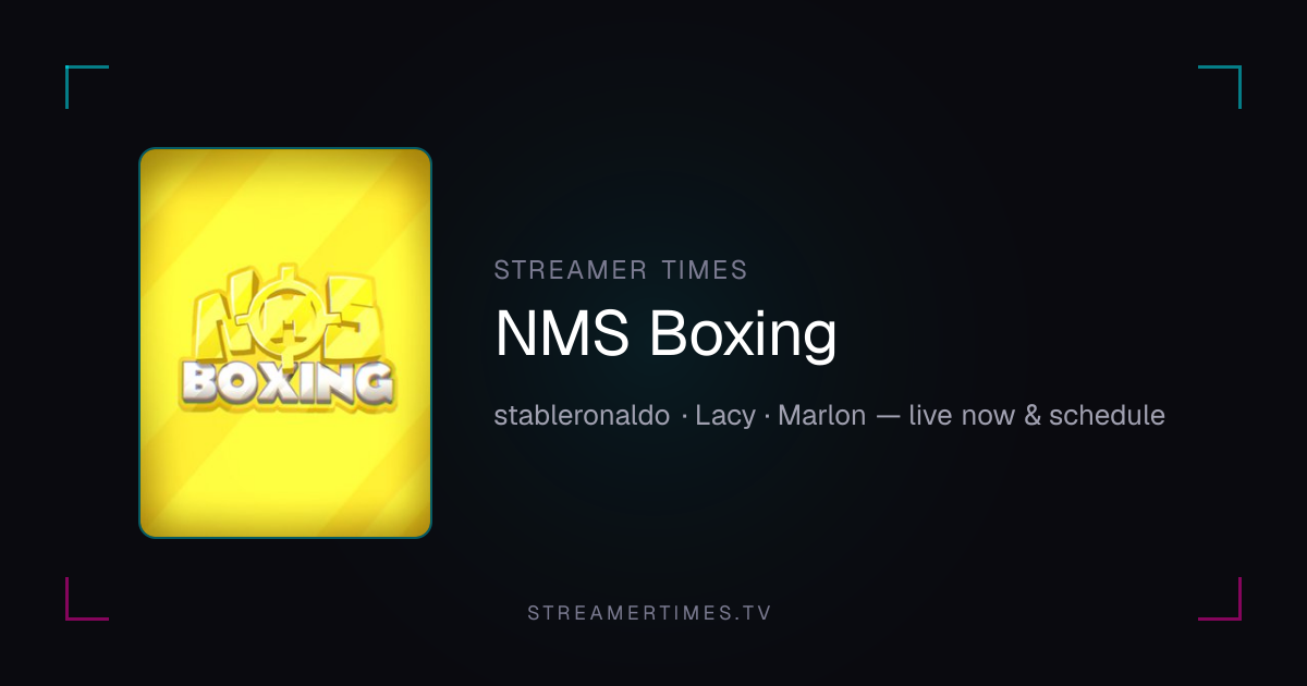 NMS Boxing Streamers — Live Now, Rankings & Schedule