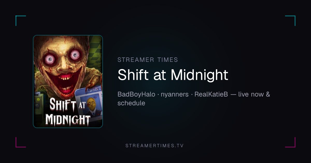 Shift at Midnight Streamers — Live Now, Rankings & Schedule