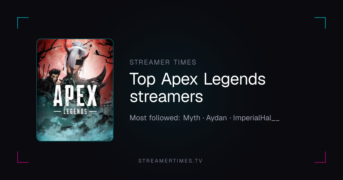 Top Apex Legends Streamers — Ranked by Followers