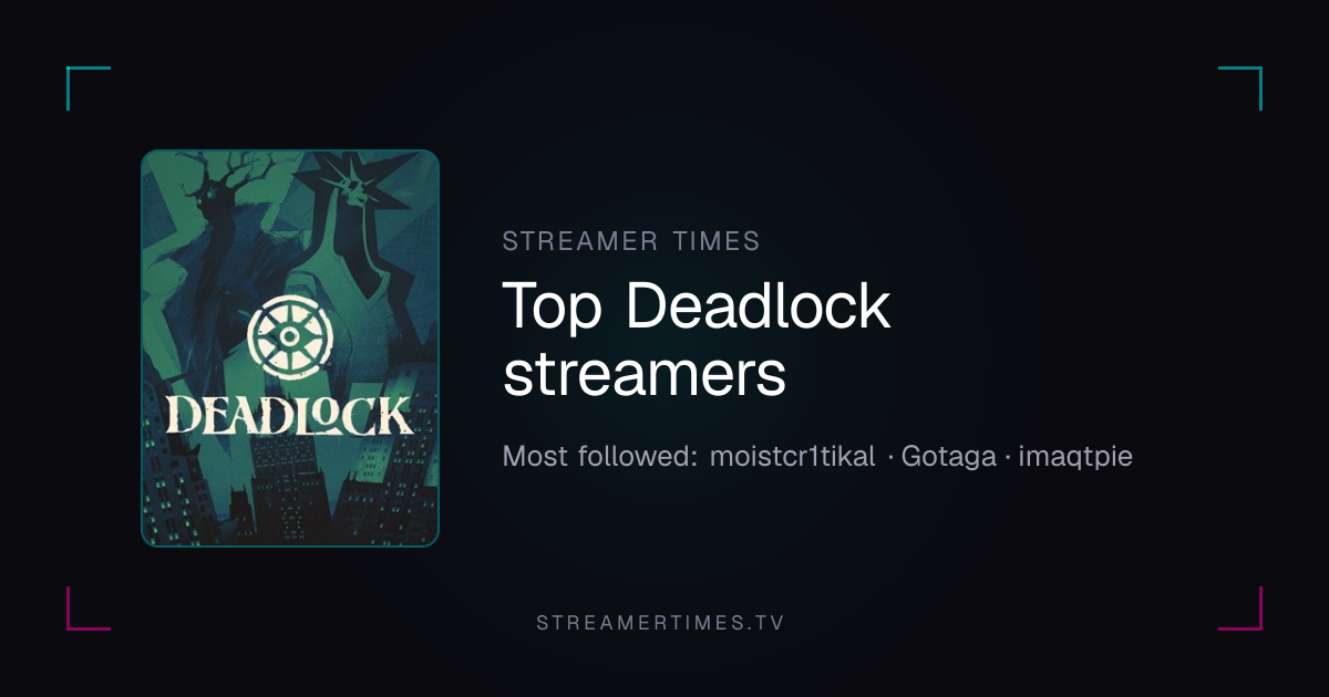 Top Deadlock Streamers — Ranked by Followers
