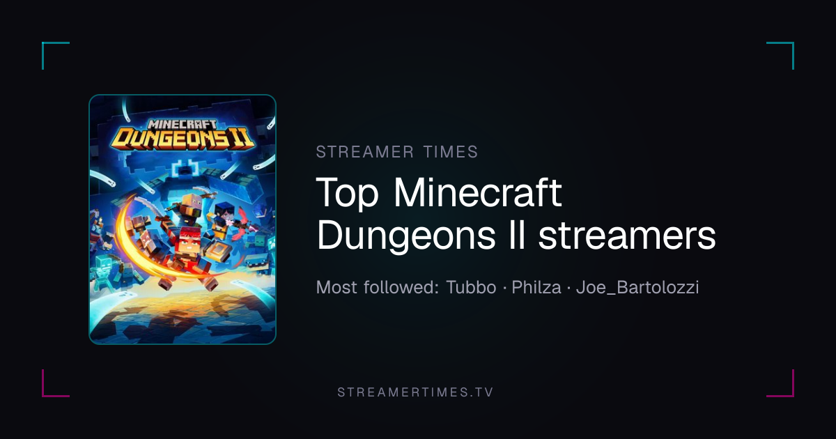 Top Minecraft Dungeons II Streamers — Ranked by Followers